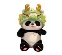 Leryveo Oso Panda Relleno,Peluche Panda Dragón - Muñeco de la suerte de animal de peluche lindo y abrazable | Decoración china del Año Nuevo, juguetes sensoriales de peluche para niños, niñas, niños y