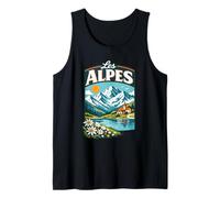 Les Alpes Francia Alpes Franceses Vintage Chamonix Annecy Camiseta sin Mangas