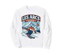 Les Arcs France Esquí Retro Montaña Gráfico Sudadera