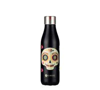 Les ARTISTTES Paris A-4299 Bottle'Up, Termo 500 ml, Botella isotérmica sin BPA, Reutilizable, mantiene el calor 12 horas y el frío 24 horas, acero inoxidable, diseño de sugar cráneo