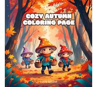 Les Bonhommes Champignons en Automne - Tome 1 - Livre de coloriage magique et mignon pour petits et grands rêveurs