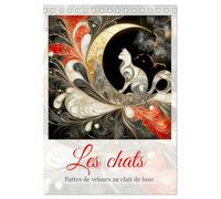 Les chats - Pattes de velours au clair de lune (Calendrier de bureau 2026 DIN A5 horizontal), CALVENDO calendrier mensuel: Voyage annuel avec des chats sous le signe de la lune.