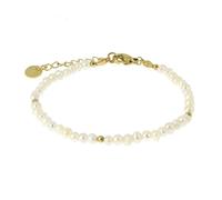 Les Cléias Pulsera de acero inoxidable, perlas de agua dulce, talla única, Acero inoxidable acero inoxidable Perla de agua dulce, No es una piedra preciosa