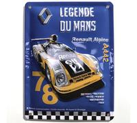 Les Collections Rétro - Placa de metal en relieve (20 x 15 cm), diseño de Renault Le Mans