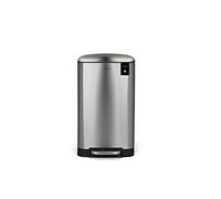Les Collectors, Cubo de basura de cocina a pedal N°712, Acero inoxidable, Capacidad 30L, Compatible con bolsa 30L, Práctico, Cierre silencioso, Cubo interior extraíble, Acabado mate, Color Acero inox