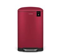 Les Collectors, Cubo de basura de cocina a pedal N°722, Acero inoxidable, Capacidad 30L, Compatible con bolsa 30L, Práctico, Cierre silencioso, Cubo interior extraíble, Acabado mate, Rojo