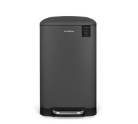 Les Collectors Papelera de cocina de pedal Acero inoxidable n°731 Capacidad 30 L, Práctico, Cubo interior extraíble, Diseño elegante, Duradero, Cierre silencioso de la tapa, Gris antracita