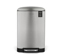 Les Collectors, Cubo de cocina a pedal N°512, Acero inoxidable, Capacidad 20L, Compatible con bolsas de 30L, Compacto, Práctico, Cierre silencioso, Cubeta interior extraíble, Acabado mate, Inox