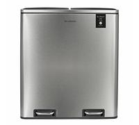 Les Collectors N°904 Cubo de Basura con Tapa, Metal, Plateado, 66 cm