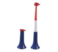 Les Colleons D'ALSACE Trompeta Supporter France 59 cm | Azul Blanco Rojo | Vuvuzela Plástico | Estadio de fútbol Rugby 2024 | libre de gas