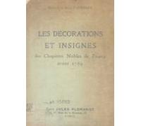 Les Décorations Et Insignes Des Chapitres Nobles De France Avant 1789