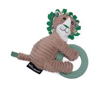 Les DéGLINGOS - Anillo de dentición para bebé - Jélékros el león - Peluche de peluche - Juguete para estimular - Relleno reciclado
