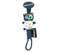 Les Deglingos - Atrapa chupete con pelusa Astros Le Hibú, color azul - Gancho para chupete - desde el nacimiento - 23 cm