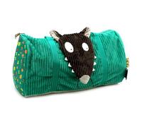 Les Déglingos - Bolsa de fin de semana para niños de terciopelo - Algodón y poliéster reciclado, ideal para viajes - 48 cm, verde, Cartable, Clásico