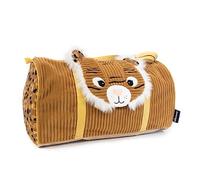 LES DÉGLINGOS - Bolso fin de semana infantil Speculos le Tigre - Bolso para pañuelos/viajes para bebé, para vacaciones, espacioso, peluche, ultra suave, marrón, 1 unidad