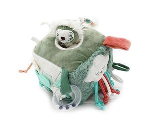 Les Déglingos - Chillos Le Sloth - Cubo de Actividades de Tela - Juguete con Sonido y Pantalla táctil para bebé - Juguete de Desarrollo - Regalo de Nacimiento - 12 cm - Verde
