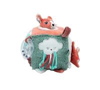 Les Déglingos- Cube d'activité Melimelos Cubo de Actividad de Tela, Color marrón, Moyen (335231)