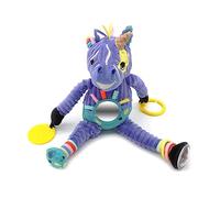 Les Déglingos KIPROKOS Le Zebre - Peluche de Actividades de Viaje (36 cm), Color Morado