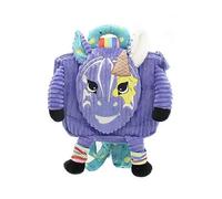 LES DÉGLINGOS - Mochila de terciopelo - Kiprokos le Cebra - Ultra Suave - Peluche - Bolsa de guardería o niñera - Adecuado desde el nacimiento - Regalo para bebé - Morado