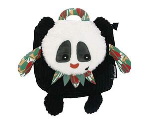 LES DÉGLINGOS - Mochila para niños ROTOTOS LE PANDA - Color negro - ideal para la guardería - a partir de 12 meses - 34 cm