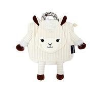 Les Déglingos Mochila Terciopelo, Blanco/Muchachos el Lama, 1 Unité (Lot de 1) Escuela