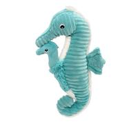 LES DÉGLINGOS PTIPOTOS by PAPADOU L'HIPPOCAMPE Mamá/Bebe- Peluche Ultra Suave - Regalo de Nacimiento de cumpleaños - 36 cm - Azul Aqua