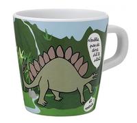 LES DINOS Petit Jour Paris DI913L - Taza de desayuno con diseño Esteosauro y Tyrannosauro, perfecto para el pequeño dej