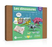 Les dinosaures - Kit ludo-éducatif 3-7 ans: Fabrique tes dinosaures 3D et deviens paléontologue