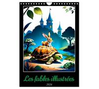 Les fables illustrées (Calendrier mural 2026 DIN A4 horizontal), CALVENDO calendrier mensuel: N'attendez plus pour plonger dans l'univers magique des fables.