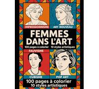 Les Femmes dans l’Art: Un voyage à colorier à travers 100 chefs-d’œuvre et 10 courants artistiques