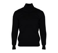 Les Hommes - Elegante Suéter de Lana - Knitwear - Hombre - Negro - 2XL -