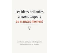 Les idées brillantes arrivent toujours au mauvais moment: Carnet semi-guidé pour noter les pensées inutiles, douteuses ou géniales.