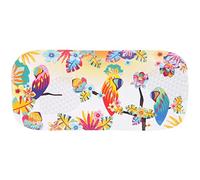 Les Jardins de la Comtesse - Bandeja rectangular pequeña de melamina - Multicolor - Tartas/Cake - Plato largo de presentación - Loros de Bahía - Colección Vajilla MelARTmine - 37,5 cm