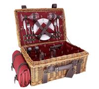 Les jardins de la comtesse Cesta de picnic de mimbre y cuero Champs-Elysées burdeos 2 personas