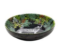 Les Jardins de la Comtesse - Cuenco hondo en melamina pura - Por Pasta y Sopa - Selva - 3L / Ø 25 cm - Negro y verde - Cuenco decorado interior - Vajilla cuasi irrompible MelARTmine