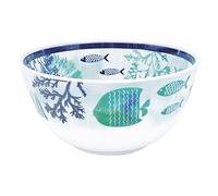 Les Jardins de la Comtesse - Cuenco pequeño de melamina - Azul Mar y Peces - Caribe - Ø 15 cm - Vajilla - Colección de vajilla casi irrompible