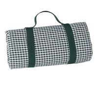 Les Jardins de la Comtesse - Mantel de Picnic Rectangular XL Vichy Verde Oscuro - Algodón y Reverso Impermeable Poliéster - 140 x 280 cm - También para Mesa de Jardín - Manta Plegable y Portátil