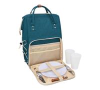 Les Jardins de la Comtesse - Mochila de Picnic para 2 Personas, Material Lavable, Azul Pato, 1,5 kg, 31 x 19 x 42 cm