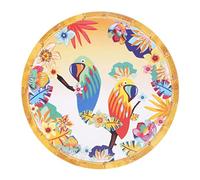 Les Jardins de la Comtesse - Plato de postre plano de melamina - Loros de Bahía - Ø 23 cm - Multicolor - Vajilla cuasi-irrompible MelARTmine