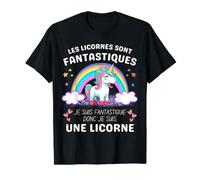 Les Licornes Sont Fantastiques Cadeau Licorne Adulto Humor Camiseta gráfica económica, Hombre, Negro, XL