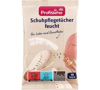 Les lingettes pour soin des chaussures humides, 15 pièces - Marque DM Allemagne - Compatible avec profissimo - Schuhpflegetücher feucht, 15 St