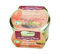 Les Mouettes d'Arvor - Rillettes de salmón con limón y eneldo, 125 g, paquete de 4