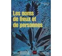 Les Noms De Lieux Et De Personnes (ebook)
