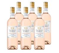 Les Ormes de Cambras Vino Rosado Sin Alcohol 0,0% - Vino francés desalcoholizado - Pack 6 botellas x 75 romas frutos rojos, ideal verano embarazadas conductores