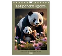 Les pandas rigolos - Une année de douceur et de rires (Calendrier mural 2026 DIN A4 vertical), CALVENDO calendrier mensuel