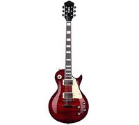 Les Paul - Kit de guitarra eléctrica de 101.6 cm para principiantes, intermedios y profesionales, guitarra de cuerpo y mástil sólidos de caoba, pastillas Humbucker cromadas con bolsa (rojo)