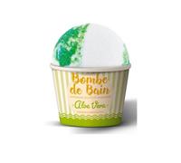 Bomba de baño Aloe Vera 115 g Les Petit Baños de Provence - Bola de baño perfumada - Perfuma tu baño - ideal para tus momentos de relajación - Bomba de baño colorida
