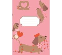 Les Petits Carnets d'Aline : Teckel en rose - Format A5 - Broché - Couleur brillant - 100 pages: Idéal comme journal intime, carnet de mots de passe, ... de recettes, carnet de notes, livre d'or