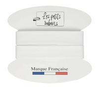 Les Petits Rubans Cinta al bies 100% algodón - 20 mm de ancho, 5 metros de largo - Ribete para costura, tapicería, ropa y mantas - Blanco