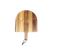 Les Plaisirs Du Chef Pala de pizza de madera de acacia 30 × 42 cm - Tabla para pizza y bandeja para servir - Natural y resistente - Ideal para pequeñas pizzas y tartas flameadas (L)